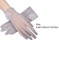 thumbnail image 3 of vlrwzc Gray Women's Floral Lace UV Protection Gloves Touchscreen Elegant Sun Gloves, 3 of 7
