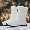 thumbnail image 7 of nsendm Female Shoes Adult Wide Width Snow Boots for Women plus Size Keep Warm Snow Boots Comfortable Mid Boots Shoes Women's Mid Calf Boots Snow White 9, 7 of 7
