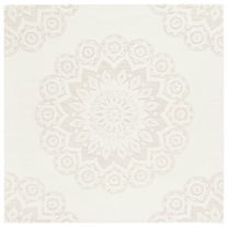 SAFAVIEH Blossom Brody Medallion Area Rug, Ivory/Grey, 6' x 6' Square