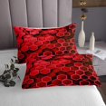 thumbnail image 3 of Erosebridal Geometric Hexagon Coverlet Set King,Gradient Bedding Set,Neon Decor,3-Piece, 3 of 5