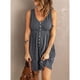 thumbnail image 4 of Vestido corto Ticfox con cuello en V para mujer sin mangas Algodón y poliéster XS, 4 of 5