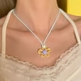 thumbnail image 3 of Vintage Flower Pendant Necklace for Women Colorful Flower Choker Neck Charm Jewelry Accessory for Teens, 3 of 8