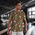 thumbnail image 3 of Wukai Mushrooms and Autumn Print Men's Short-Sleeved Mesh T-Shirt,Quick-Dry Short Sleeve Workout T-Shirt-5X-Large, 3 of 8