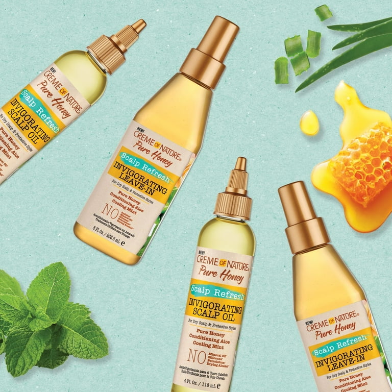 CREME OF NATURE Pure Honey Scalp Refresh Invigorating Leave In (8oz) CREME OF NATURE Pure Honey Scalp Refresh Invigorating Leave In (8oz)