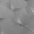 thumbnail image 6 of Mathias Light Grey Velvet Storage Bench - Button Tufted, Silver Nailhead Trim, Multi Position, 6 of 7