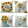 thumbnail image 3 of Yidarton Thanksgiving Pillowcase Living Room Sofa Printing Pattern Cushion Cover Sunflower Letter Printing Pillow Case, 3 of 6