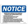 thumbnail image 2 of SignMission OS-NS-D-1014-L-13709 OSHA Notice Sign - Inspection Criteria for Chemical Storage, 2 of 10