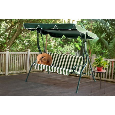 Sunjoy Raton Porch Swing Chair for Patio Deck, Outdoor Bench Swing Set,