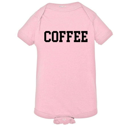 

PleaseMeTees™ Baby Basic Coffee College Word I Love Morning Cafe Jumpsuit