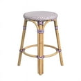 thumbnail image 3 of Butler Specialty Company Tobias Rattan Round 24" Counter Stool -White And Purple, 3 of 3