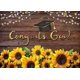 thumbnail image 1 of Congrats Graduation Backdrops Rustic Sunflowers Wood Board Banner Class of 2022 Grad Prom Party Photography Backdrop Black Gold Grad Cap 5x3ft Photo B, 1 of 4