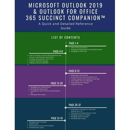 Microsoft Outlook 2019 & Outlook for Office 365 Succinct Companion(TM): A Quick and Detailed Reference Guide