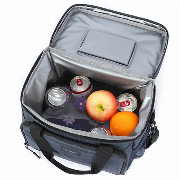 Large Capacity Insulated Lunch Bag, Portable Picnic Bag, Waterproof EVA Car Cooler.