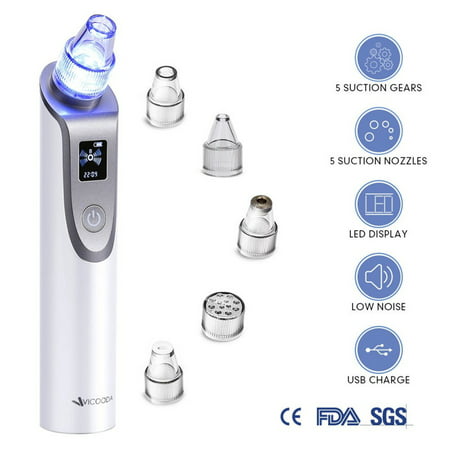 Blackhead Remover, Electric Skin Tag Remover IPL Lights Freeze Pore Cleaner Vacuum Suction Facial Blackhead Removal Cleansing Tool Black Heads Extraction For Women and