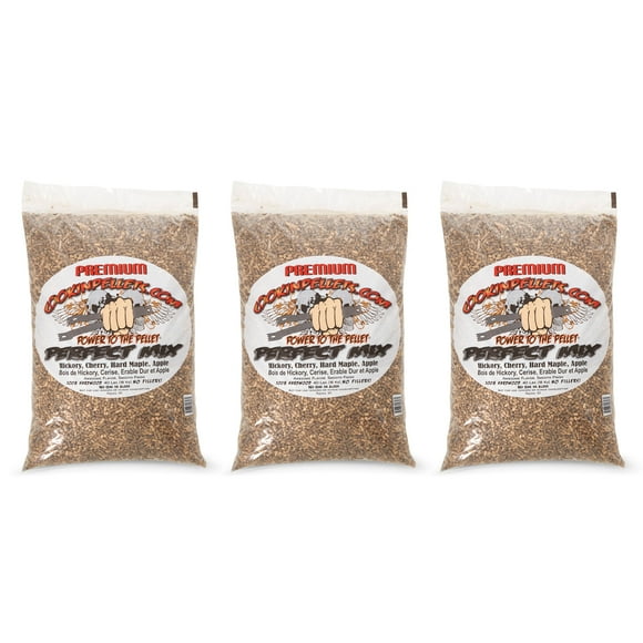 CookinPellets Mélange de 40 Lb de Granules de Bois Hickory, Cherry, Maple, Apple (Lot de 3)