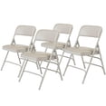 thumbnail image 1 of Pemberly Row Chaise Pliante en Vinyle Premium 129,5 Pouces Gris Chaud (Ensemble de 4), 1 of 6