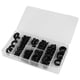 thumbnail image 1 of Ojal de Goma ANGGREK Juego Surtido 180 Piezas Negro, 1 of 8