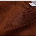 thumbnail image 3 of FRSASU Men's solid color loose Round Neck Simple Casual Hoodie Solid Color Casual Loose Classic Pullover Hoodie Coffee, 3 of 8