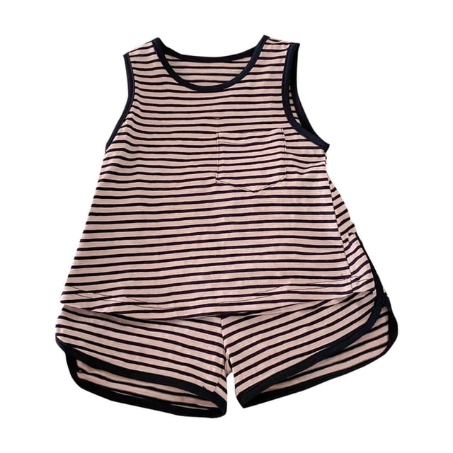 SDNall Shorts pour Filles Filles Décontracté Sans Manches Col Rond Bretelles Short Ample Ensemble Débardeur Filles, Robe Débardeur, Pantalon pour Filles