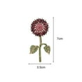 thumbnail image 5 of Hyasfey Women Brooch Pin Shiny Rhinestones Inlaid Plant Flower Pin Suit Coat Lapel Shawl Scarf Badge Clothing Accessories, 5 of 7