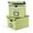 Green, variant on File Organizer Box with Lid, Collapsible File Folder Organizer for Office Document Storage, Filing Box with Plastic Slide for Letter Size Hanging File Folders(1 Pack, Black)
