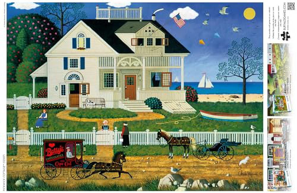 Buffalo Games Charles Wysocki Pickwick Cottage 1000-Piece 26.75 x 19.75-Inch Interlocking Jigsaw Puzzle for Adults Ages 14+