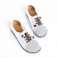 thumbnail image 6 of Viluyesy Womens Oxfords Lace-up Round Toe Comfortable Breathable Lightweight Casual Walking Work Flats White Size 5.5, 6 of 6