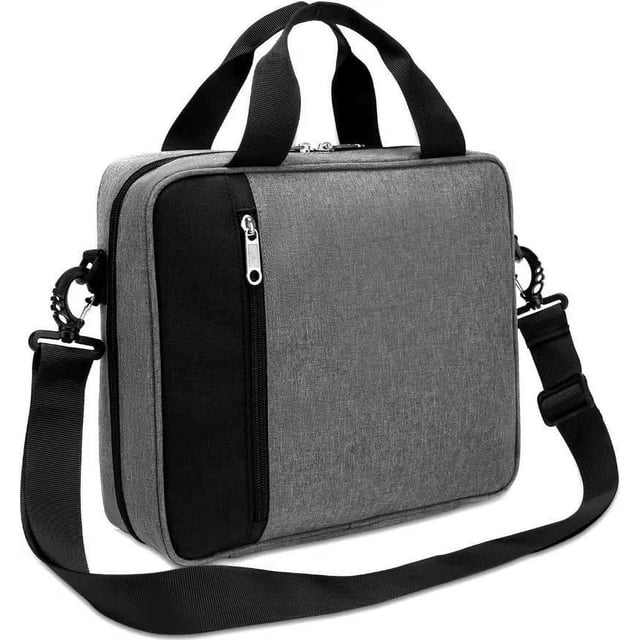 Estuche de transporte de la Biblia con cremallera, bolsa protectora de la Biblia con asa y correa de hombro ajustable, bolsa de la Biblia para niños adultos (gris)