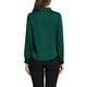 thumbnail image 3 of INSPIRAR CHIC Blusa de Satén para Mujeres de Manga Larga Elegante con Cuello en V para Trabajo Oficina Talla M Verde Oscuro, 3 of 6