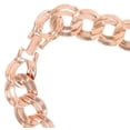 thumbnail image 5 of Ky & Co Rose Gold Tone Wide Double Curb Chain Link Necklace 18" Ladies Adult Female Women, 5 of 6