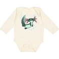 thumbnail image 3 of Inktastic Cute Axolotl Swimming with Bubbles Boys or Girls Long Sleeve Baby Bodysuit, 3 of 5
