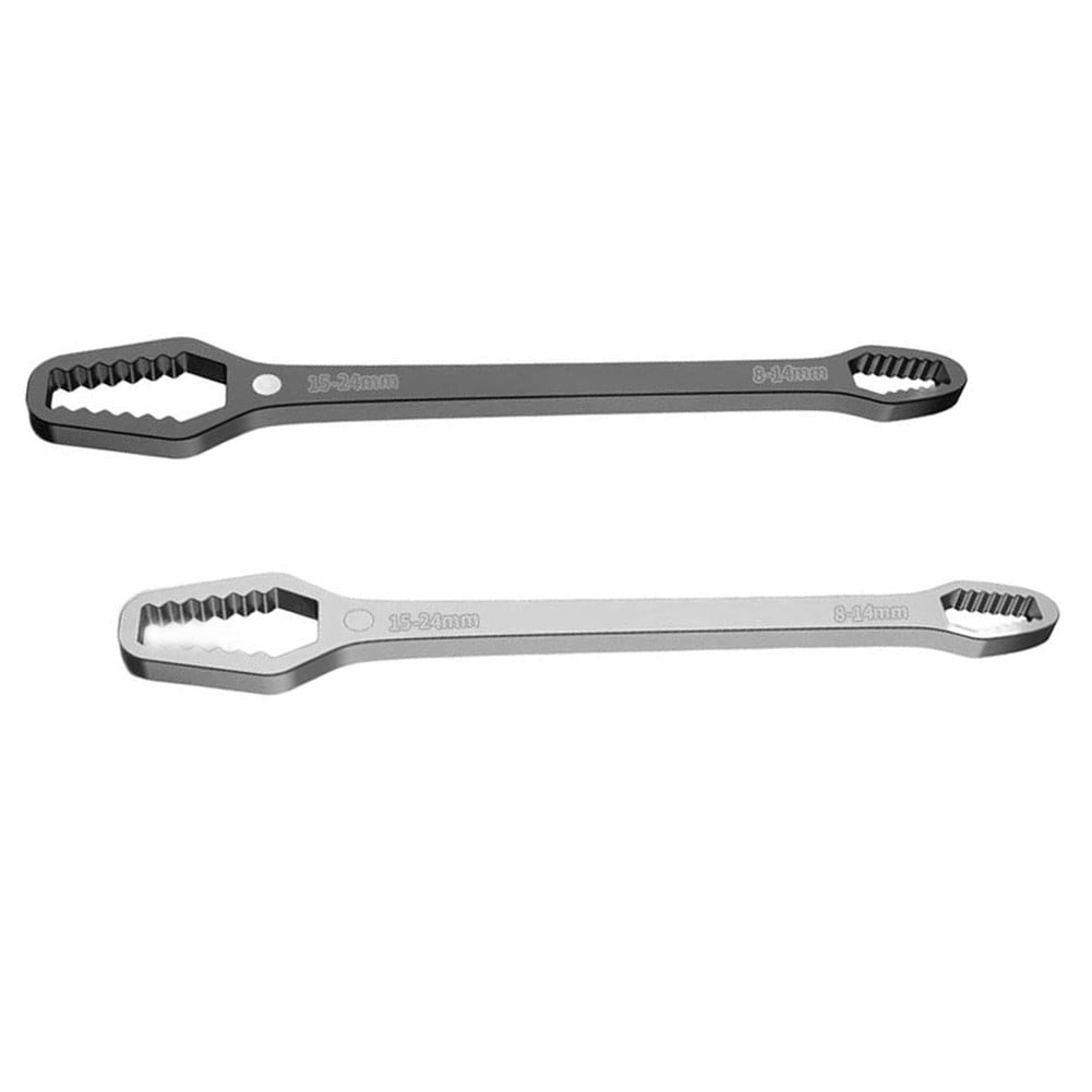 Adjustable Wrench Set: 2-Piece Self-Tightening Hand Tools for 8-22mm