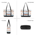 thumbnail image 6 of FORMRS Canvas Laptop Tote Bag for Women with 15.6" Computer Compartments Shoulder Handbag, Blue Nautical Pattern, 6 of 7