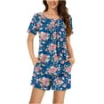 thumbnail image 2 of ZhiZhuang Womens Pajama Set 2024,Women Plus Size Loungewear Sleepwear Set Casual Round Neck Short Sleeve Tops with Pants Two Piece Pajamas Suit, 2 of 6