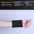 thumbnail image 3 of Paquete de 4 muñequeras deportivas, muñequeras absorbentes para hombres y mujeres, muñequeras para fitness para tenis, baloncesto y running., 3 of 5