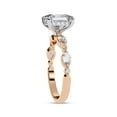 thumbnail image 3 of AFFY Hidden Halo Solitaire Engagement Ring for Women Center 7.5MM Princess Shape Lab Created Moissanite Rings Jewelry Gift for Her In 14K Solid Rose Gold Size 6, 3 of 6