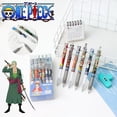 thumbnail image 2 of Bolígrafo de Gel Luffy Zoro de una pieza, suministros de papelería escolar de dibujos animados, bolígrafo de tinta de Gel impermeable, 0,5mm, 2 of 4