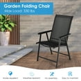 thumbnail image 5 of Costway 2PCS Patio Folding Dining Chairs Portable Camping Armrest Garden Black, 5 of 10