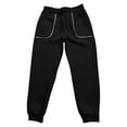 thumbnail image 2 of Men's Tapered Leg Sweatpants Cotton Fleece Fall Winter Sports Athletic Joggers Trousers Solid Color Sweat Pants (2XL, Black), 2 of 7
