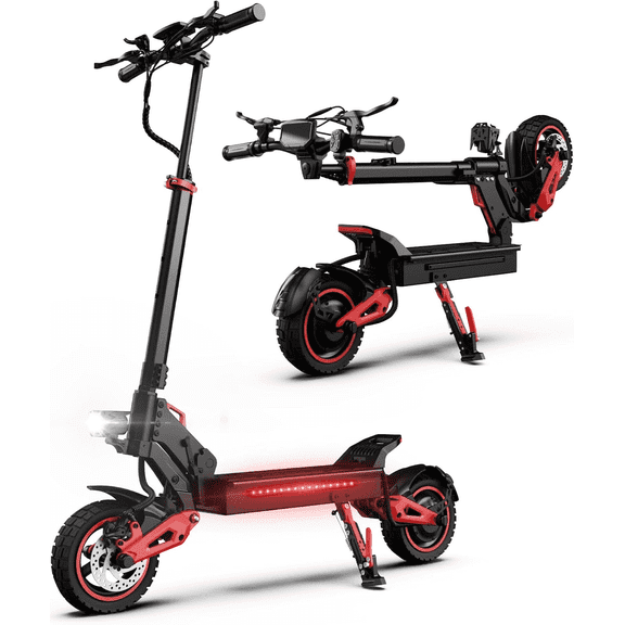 EOEOTWO 1600W Electric Scooter for Adults - 31MPH Fast E Scooter, 31 Miles Long Range 48V 18AH Battery, 11" Off-Road Tires Foldable Commuting Scooter, 330lbs Max Load, Dual Suspension