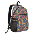thumbnail image 2 of JIALIOU 14" Laptop Backpack Waterproof Airline Approved Stylish Casual Daypack for Travel Business College Work, Vibrant Color Mushrooms, 2 of 8