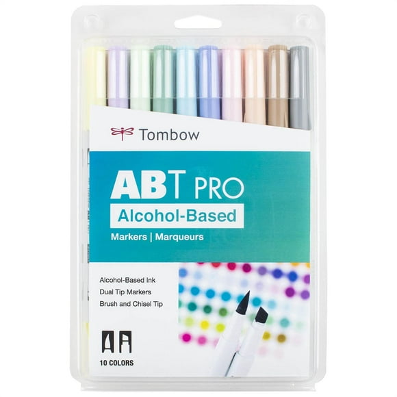 Marcadores a Base de Alcohol Tombow ABT PRO Pastel Paquete de 10 multicolor