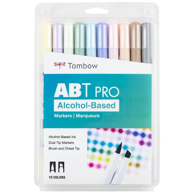 Marcadores a Base de Alcohol Tombow ABT PRO Pastel Paquete de 10