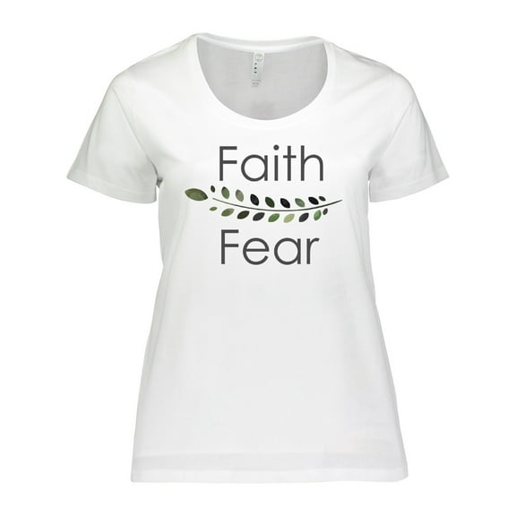 Inktastic Faith over Fear with Laurels Women's Plus Size T-Shirt