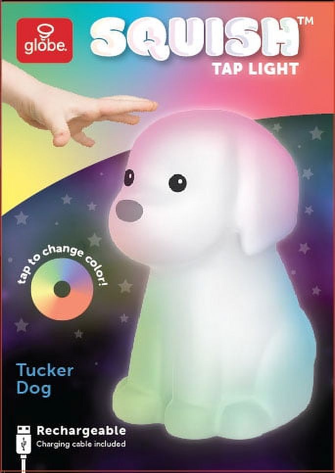 Globe Electric LED White Dog Night Light, Multicolor Silicone photo 2