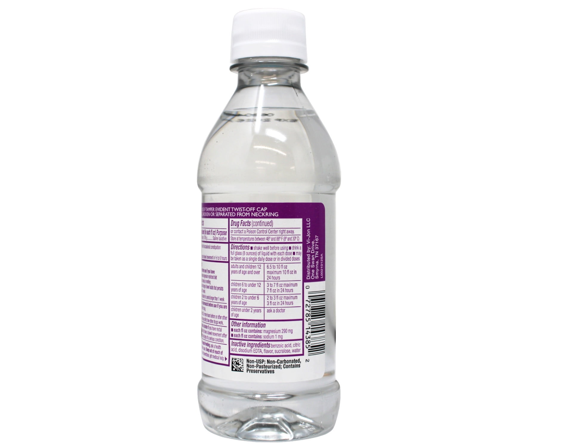 Swan Grape Magnesium Citrate Oral Solution Low Sodium 10 Oz.,(296ML), Natural Grape Flavor, Gentle and Effective Laxative for Regularity - 3 Pack