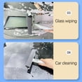 thumbnail image 5 of Multi-Functional Window Cleaner Brush, Household Glass Wiper, Cleaning Tool, Glass Wiping, Bathroom Floor Scraping Apply to Tiles, Shower Doors, Bathroom, Mirrors (7.9" x 13"), 5 of 5