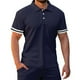 thumbnail image 5 of Conjunto Corto de Hombres, Moda Casual Color Sólido Manga Corta Cordón de Solapa Elástico Conjunto de Cintura, 5 of 9