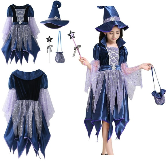 Witch Outfits for Girls Tutu Mesh Dress Halloween Tulle Dress Girls Halloween Outfits 8-10 Years Children Girls Dress
