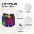 thumbnail image 4 of Balery Bright Universe Pantalones cortos deportivos para mujer con forro y dos bolsillos, elásticos, para entrenamiento, gimnasio, yoga-XX-Large, 4 of 7